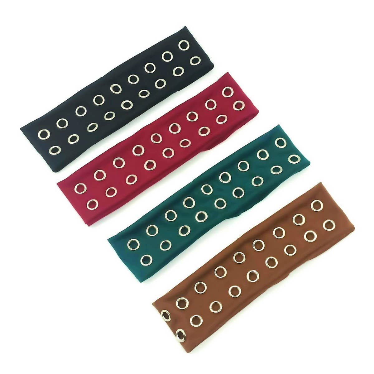 ELASTIC FABRIC WITH EYELETS PUNK HEADWRAP_CWAHA6306