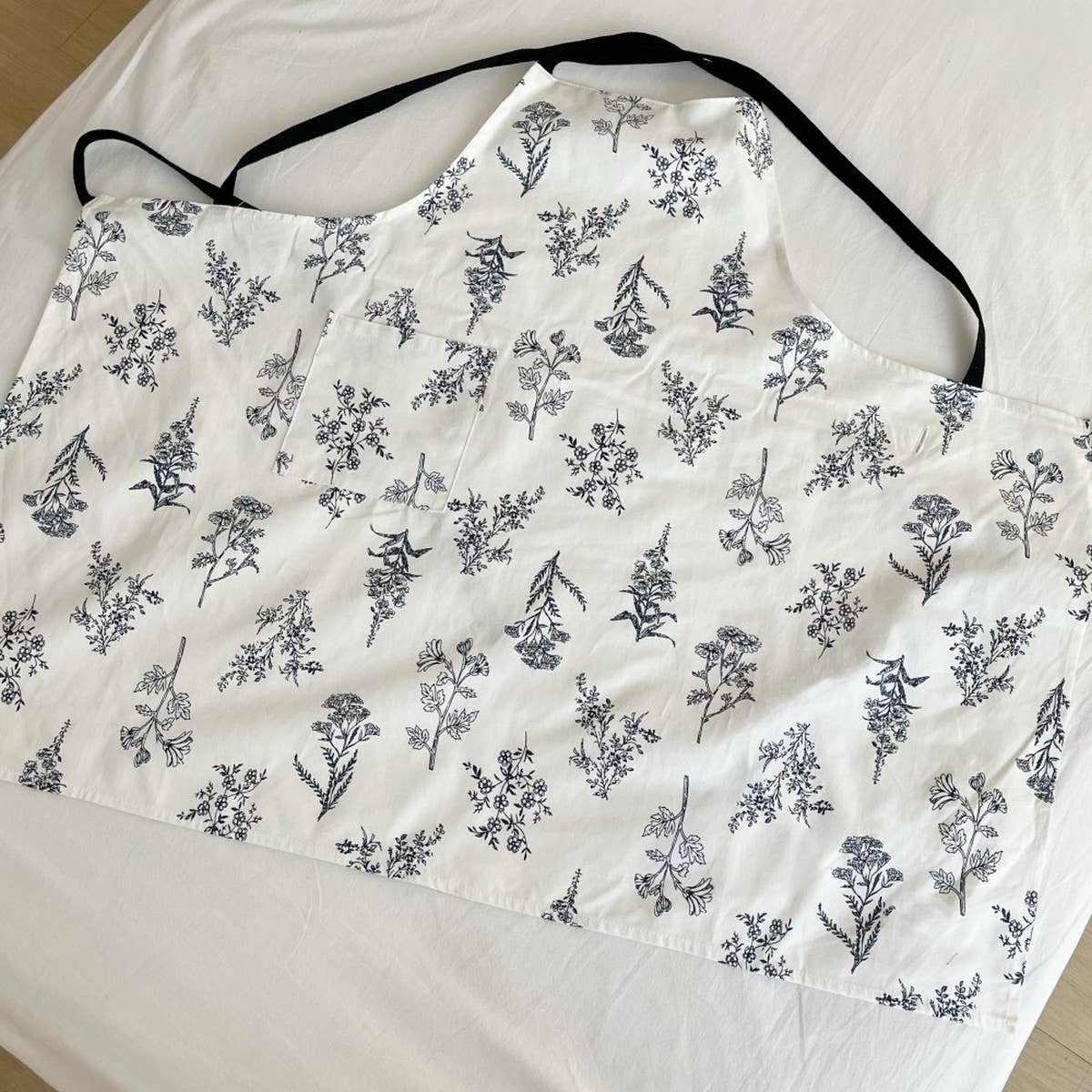 PURE COTTON CANVAS DRAWSTRING APRON_CWMM5809