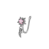 Zircon U-Shaped Clip-On Nose Ring No Piercing_Cwmm9511