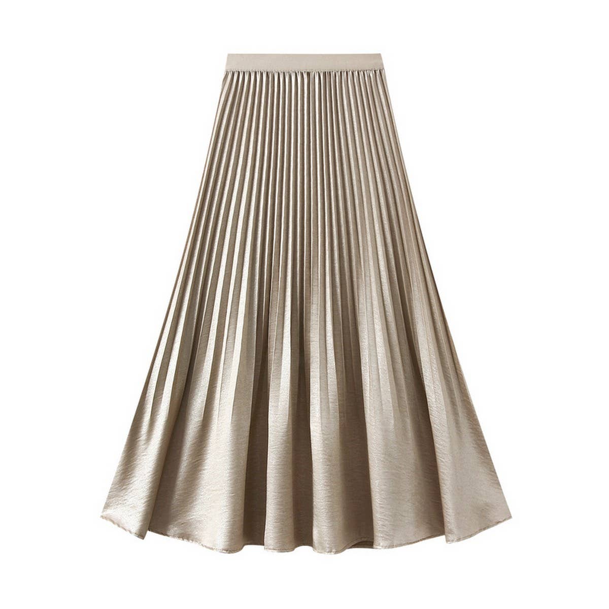 PLEATED HIGH WAIST MIDI SKIRT WITH FISHTAIL DESIGN_CWBMS0342
