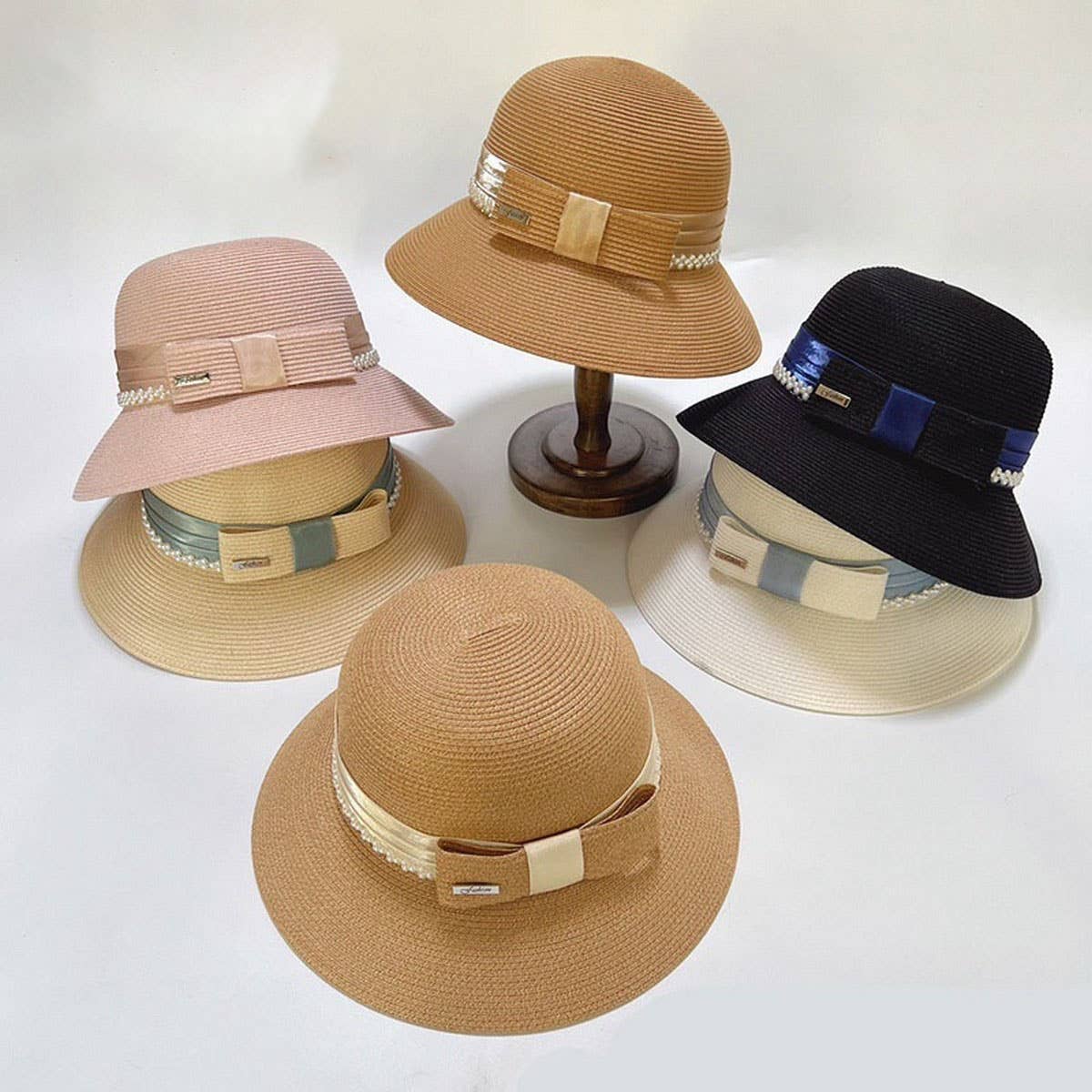 SUMMER ICE LINEN ELEGANT STRAW HAT FOR WOMEN_CWAH3493