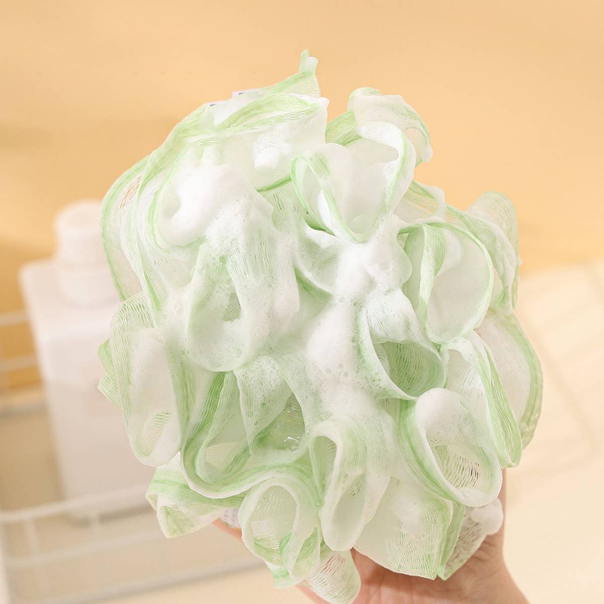 BATH POUF FINE SAND BATH TOWEL BATH FLOWER BALL_CWMM3358