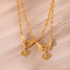 HIGH END AND VERSATILE DEVILS EYE ZIRCON NECKLACE_CWMM3832