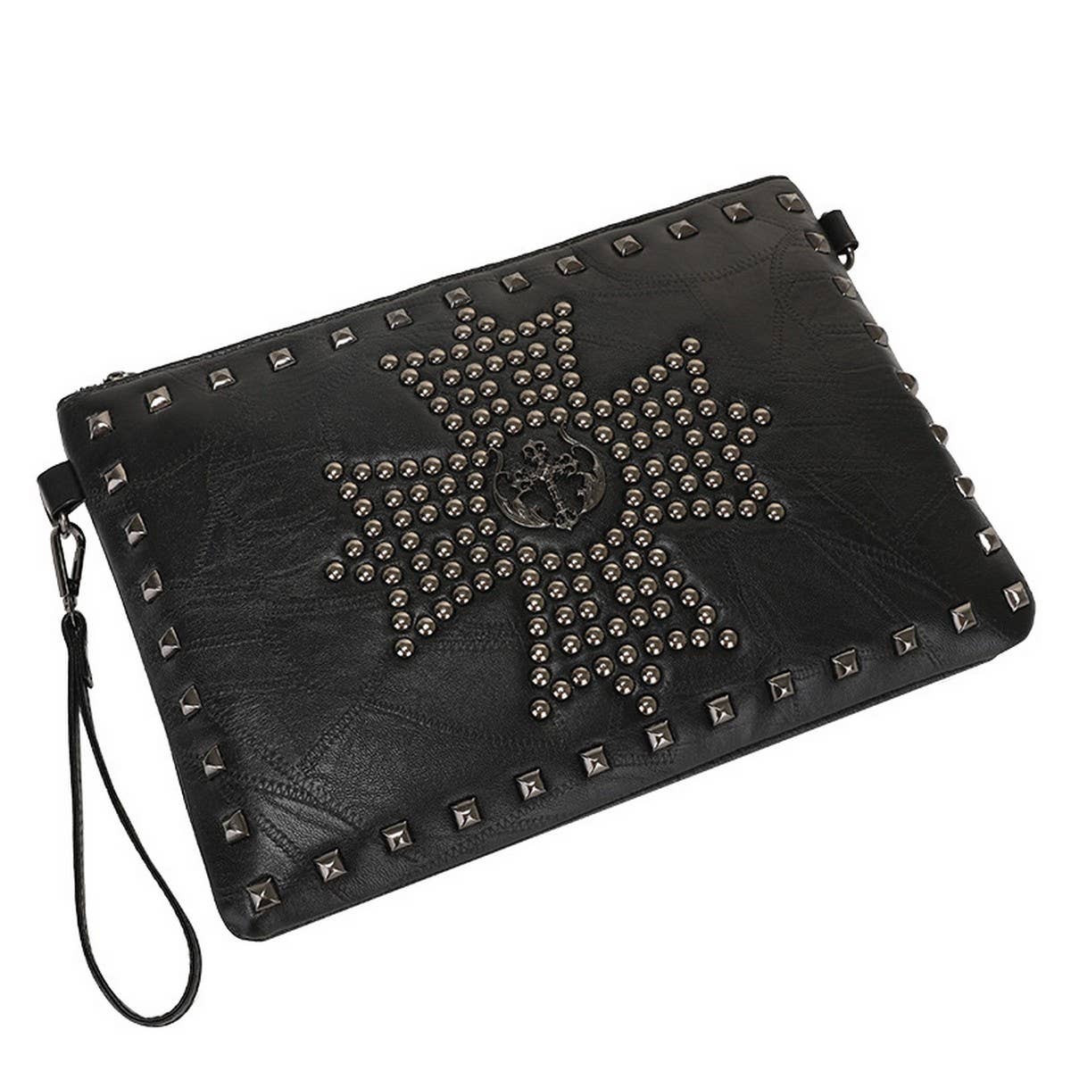 Vintage Rivet Large Capacity File Pack Handbag_Cwab1481