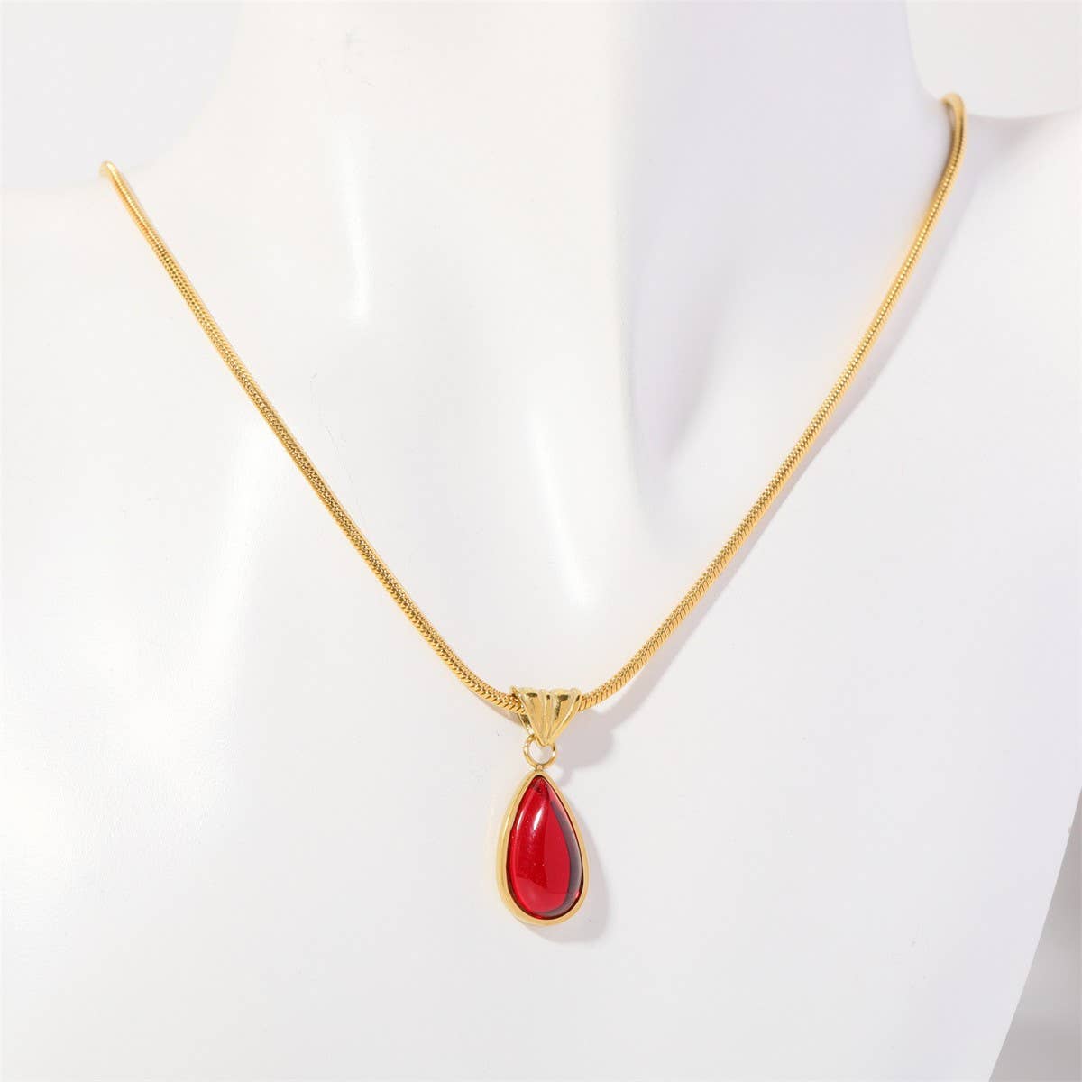 Fashionable Water Drop Blue Ocean Necklace_Cwaje05660