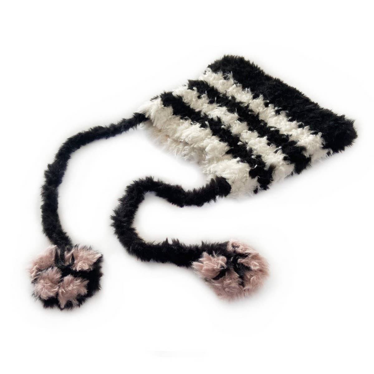ADULT CUTE STRIPED KNITTED HAT PLUSH_CWAH2056