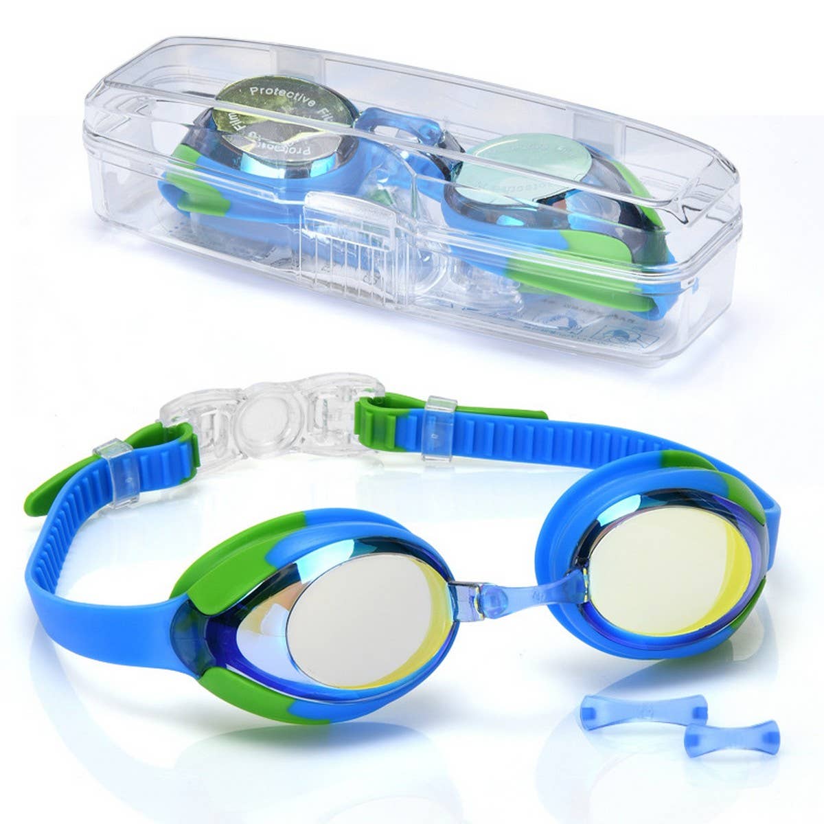 KIDS MIRROR SWIM GOGGLES HD ANTI FOG WATERPROOF_CWASG1043