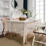 CROCHET HOLLOW TABLECLOTHS WITH TASSELS_CWMM0021