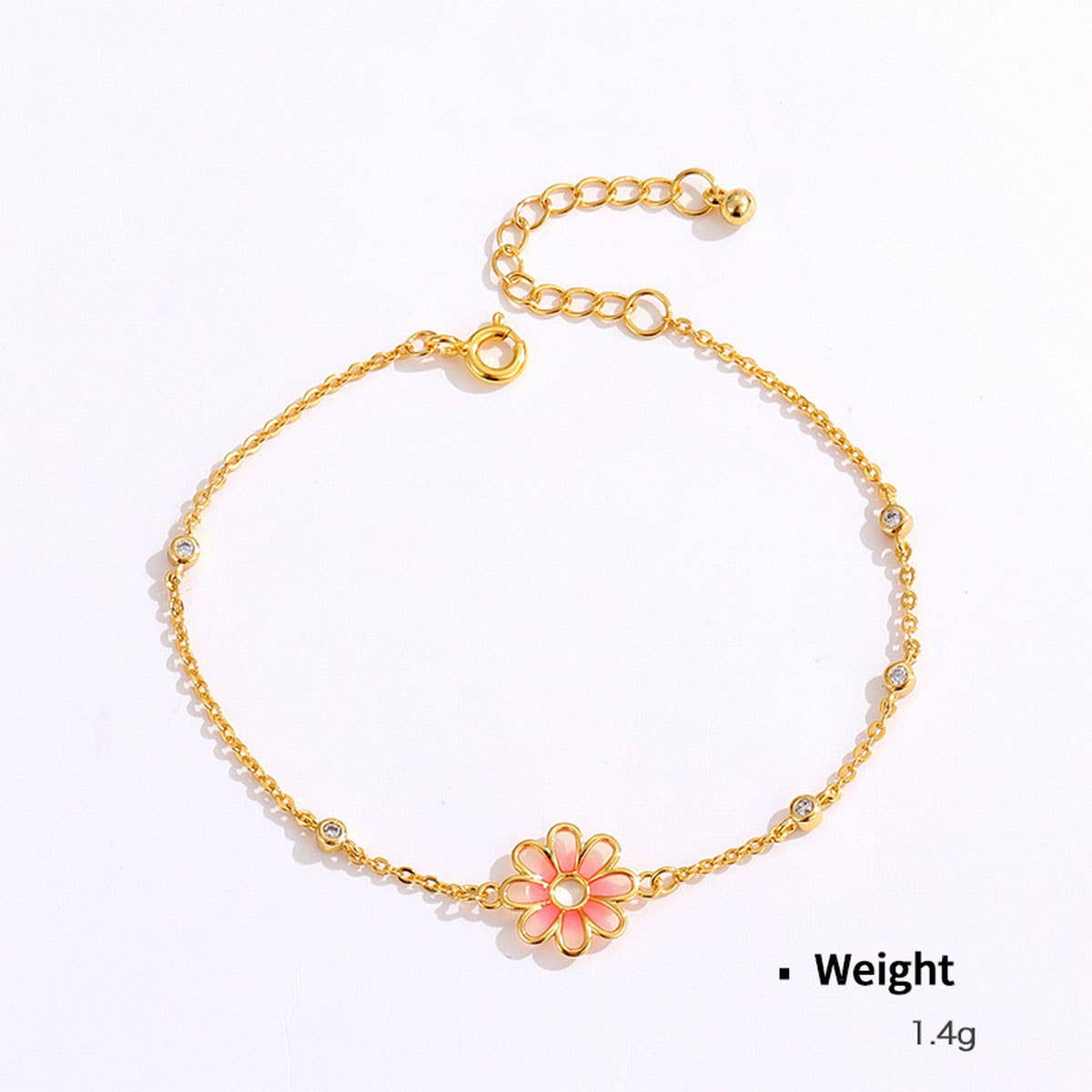 Womens Hollow Flower Handmade Beaded Bracelet