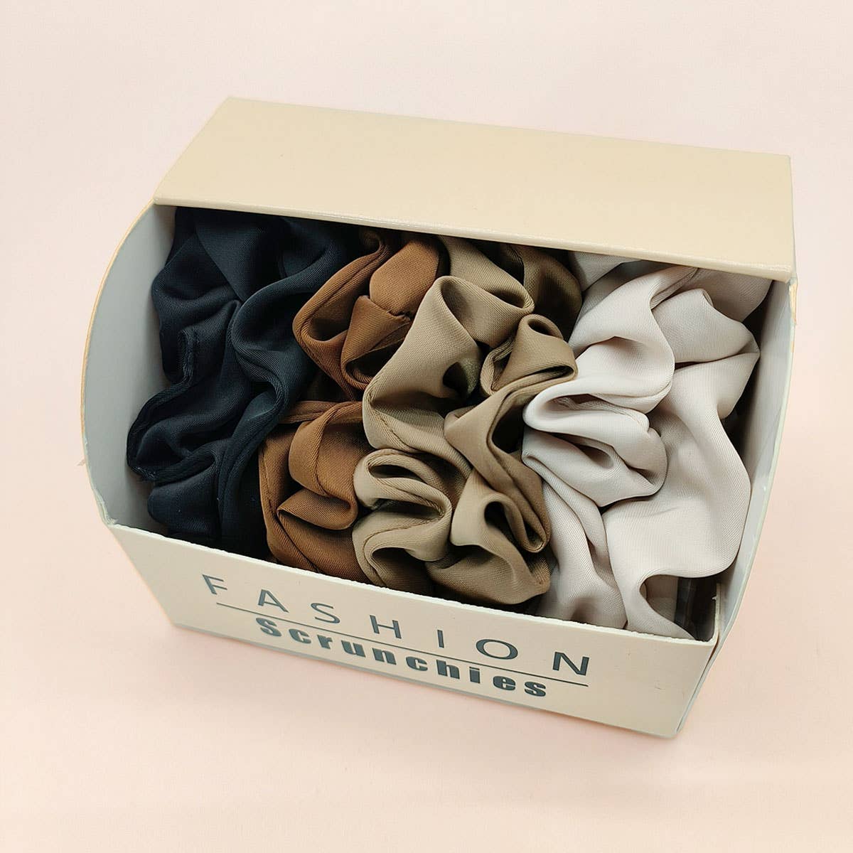 8PCS BOX SATIN SCRUNCHIES FOR FALL HAIR ACCESSORIE_CWAHA0405