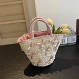 Resort Style Portable Bow Fashion Woven Bag_Cwab2312