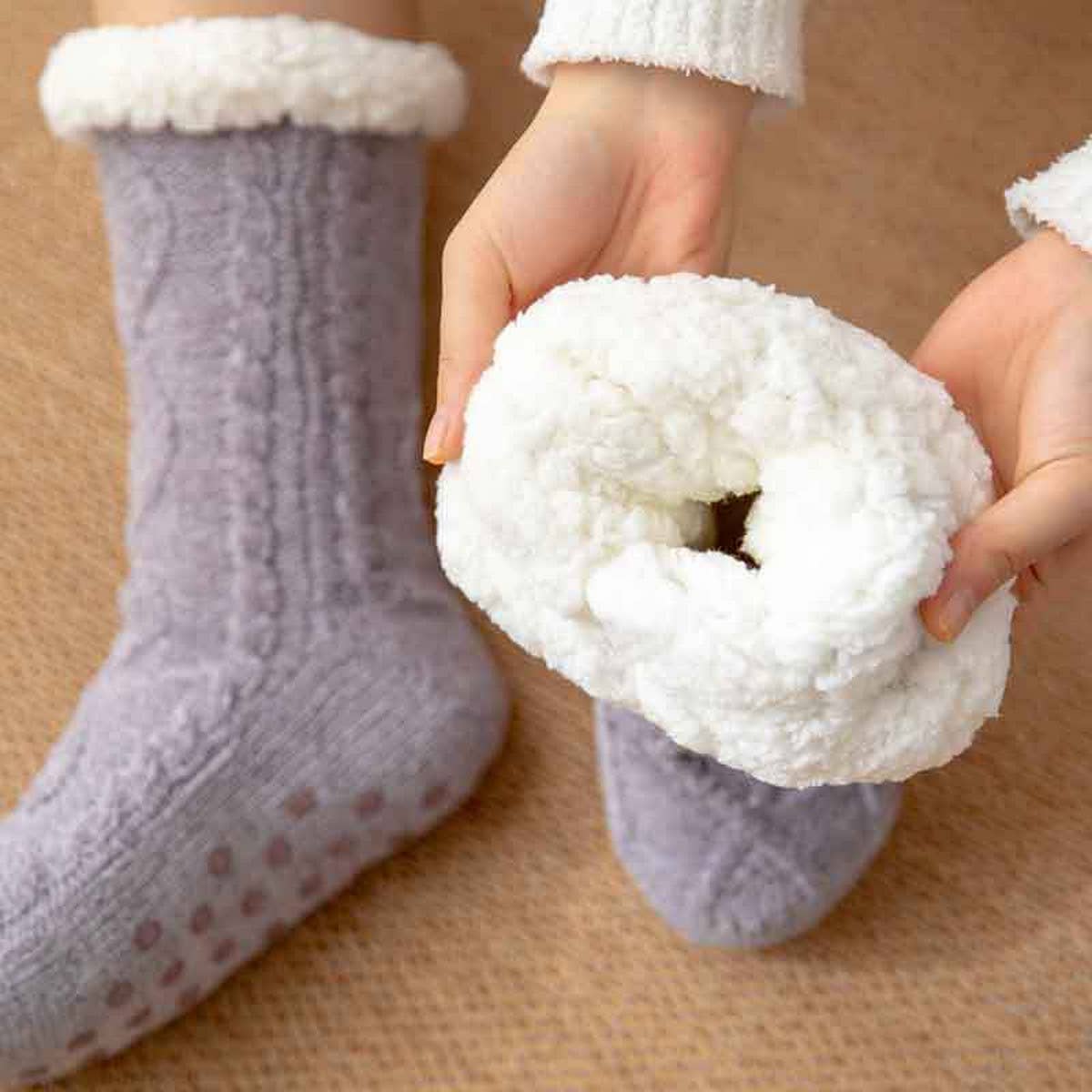 THERMAL LEG WARMERS PLUSH INDOOR SLIPPERS_CWMS0717