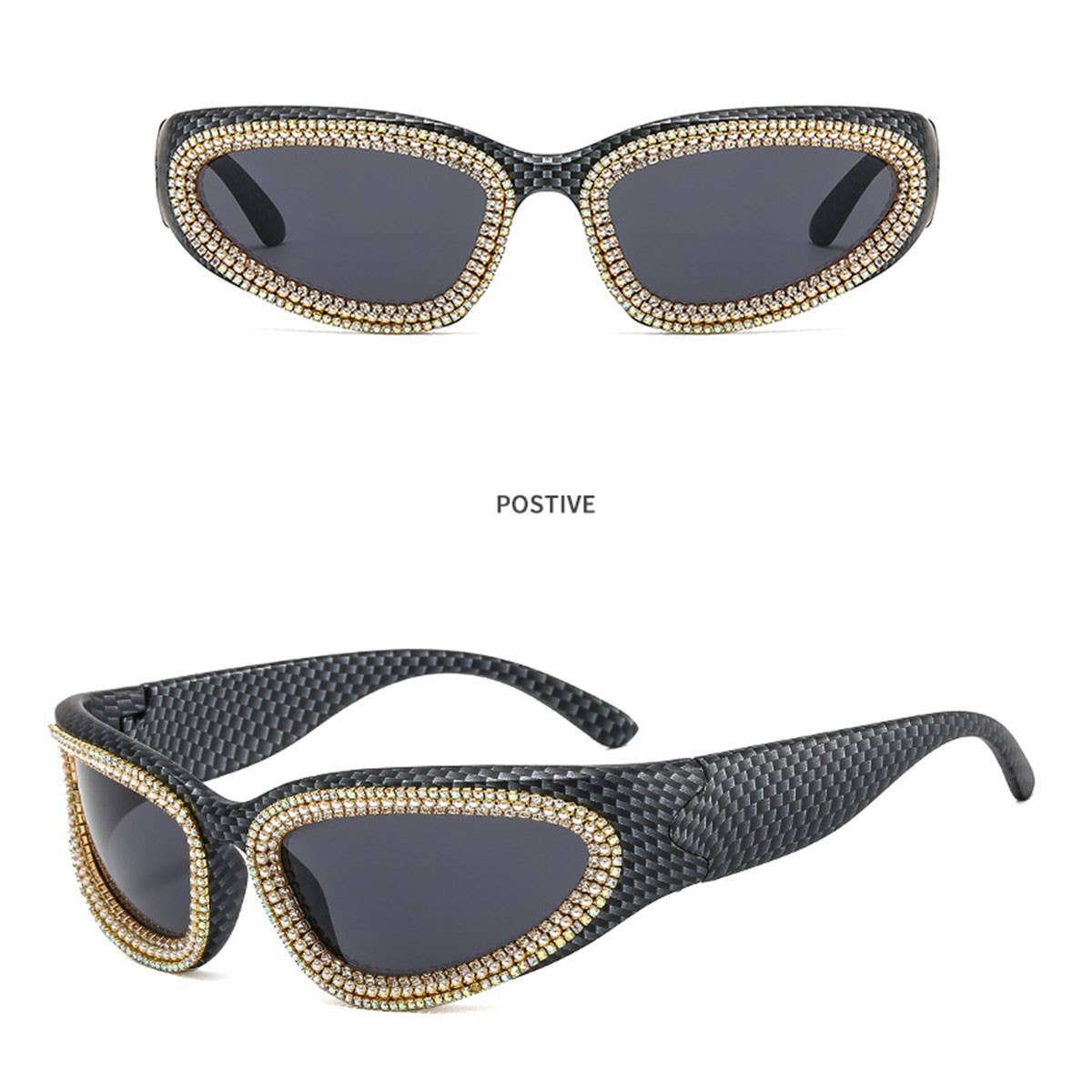 SPORTS STYLEPUNK CATEYE DIAMOND SUNGLASSES GOGGLES_CWASG0873