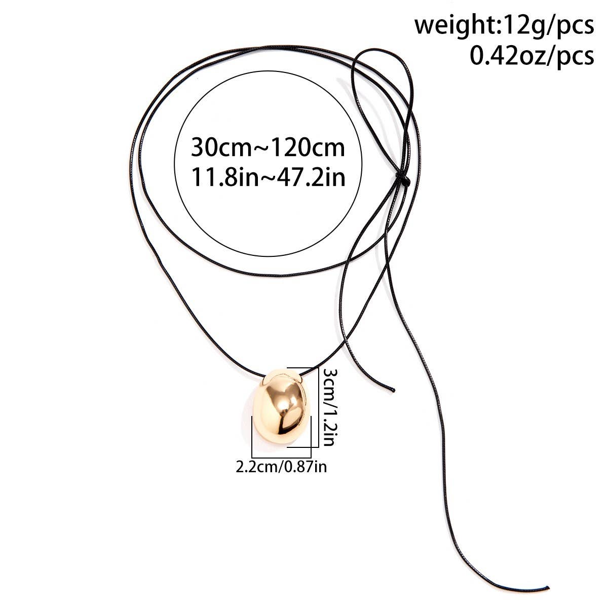 DRAWN WAX THREAD NECKLACE WITH PENDANT_CWAJE1160