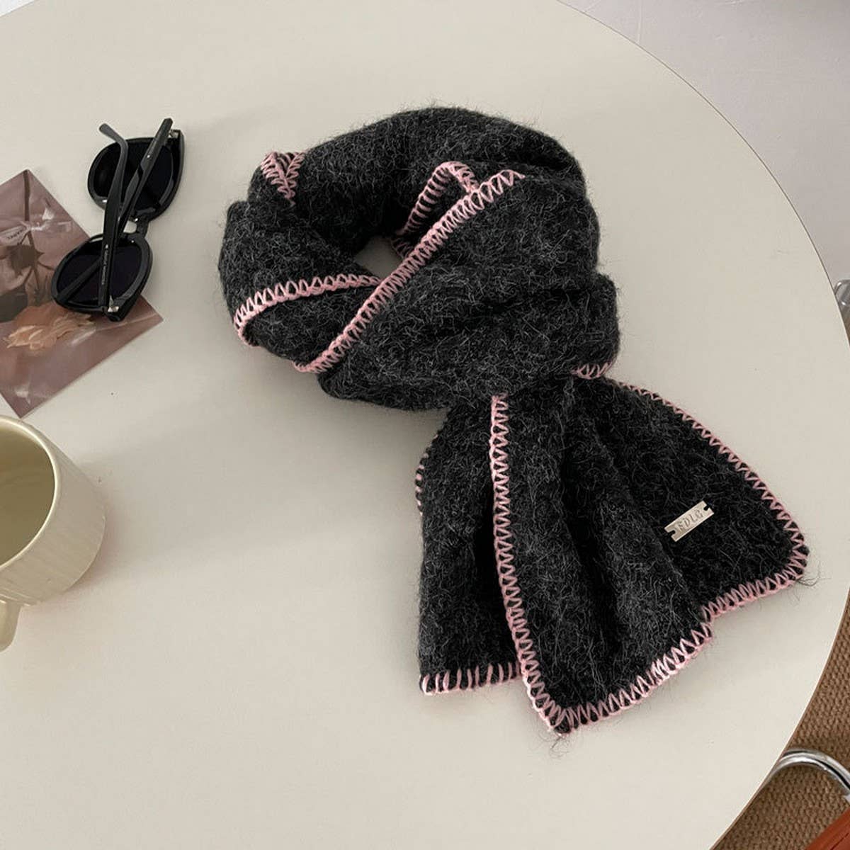 Chic Colorblock Trim Scarf ? Cozy & Soft_Cwasc03145