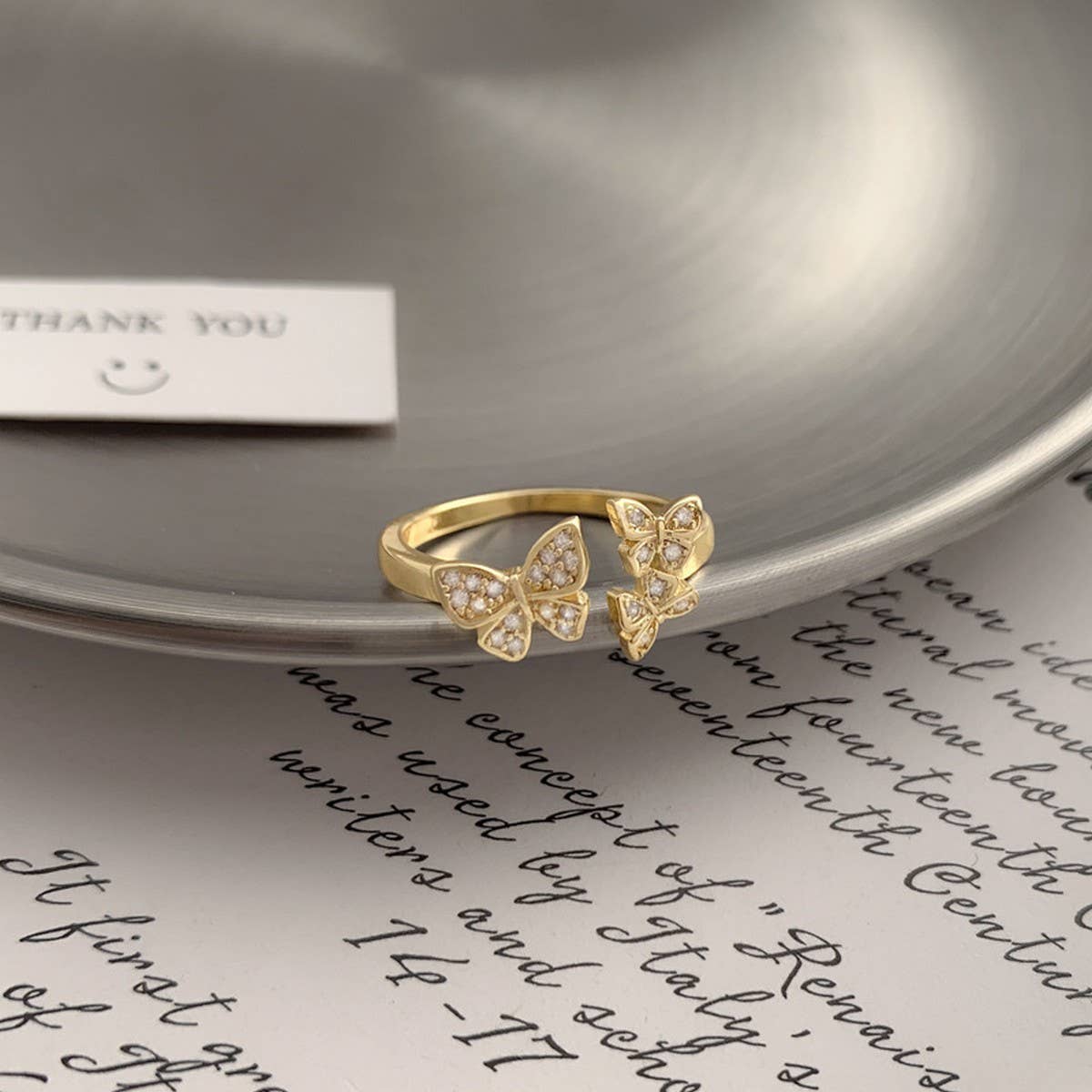 SIMPLE HIGH END ZIRCON BUTTERFLY RING FOR WOMEN_CWAJE3109