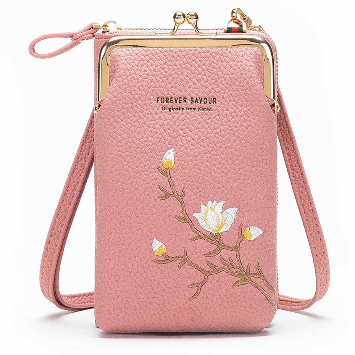 EMBROIDERED MINI CELL PHONE CROSSBODY BAG WALLET_CWAB1634