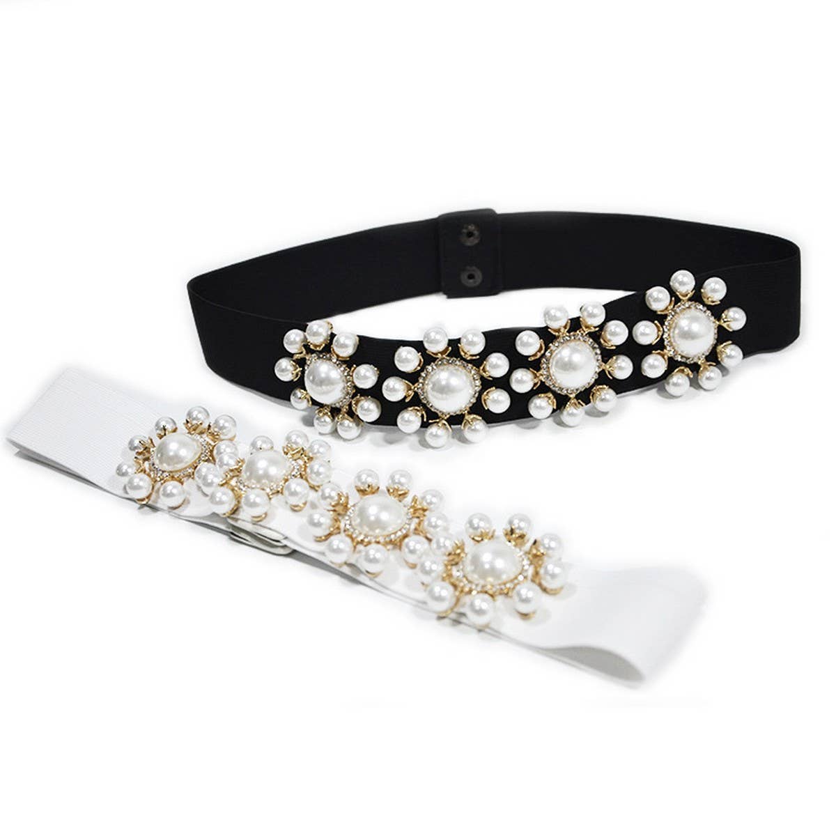 Women'S Pearl-Embellished Elastic Waistband_Cwabe0511