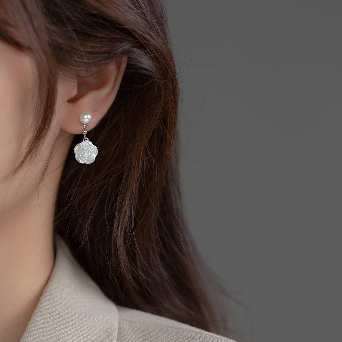 S925 Silver Needle Freshwater Pearl Stud Earrings