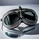 Vintage Metal Cross Wind And Sand Goggles_Cwasg0823