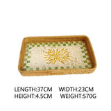 RATTAN COLORFUL SHELL CREATIVE HANDMADE FRUIT PLATE_CWMM4398