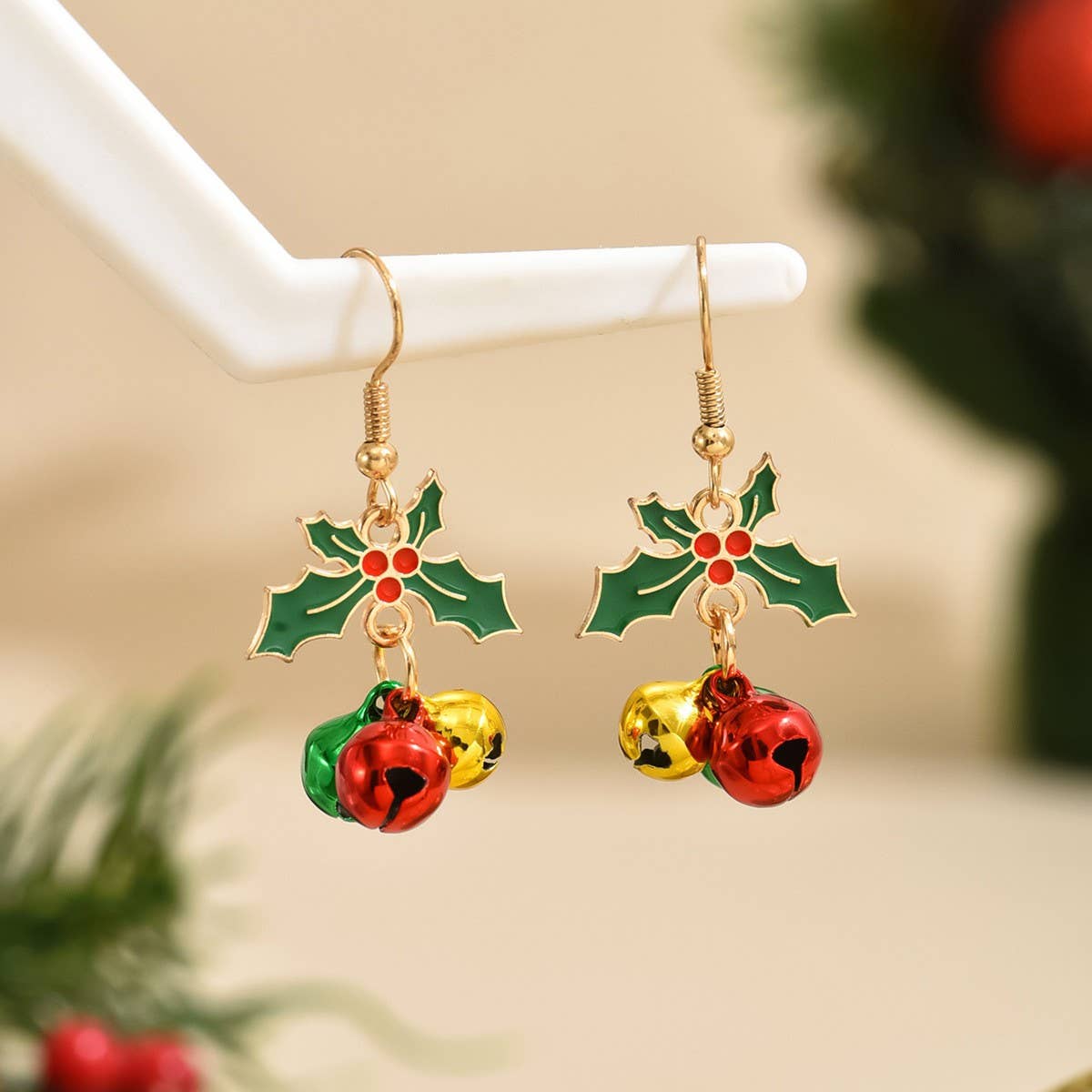 FASHION CHRISTMAS PENDANT COLORFUL BELL EARRINGS_CWMM2624