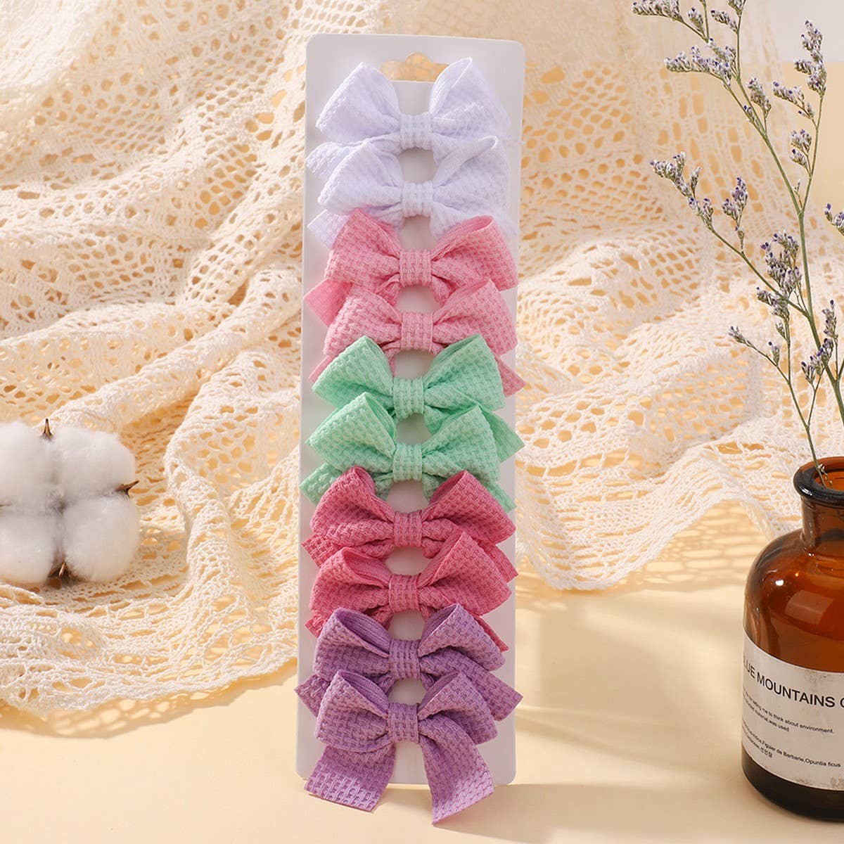 1 6 HANDMADE FABRIC BOW CLIPS FOR GIRLS_CWAHA6756