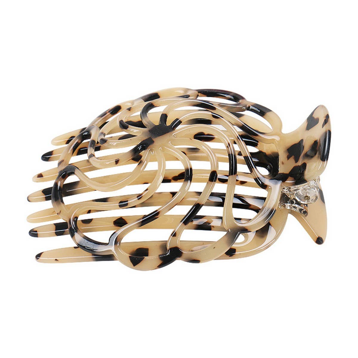 ROSE DOME COMB CLIP ACETATE HAIRPIN_CWAHA4226