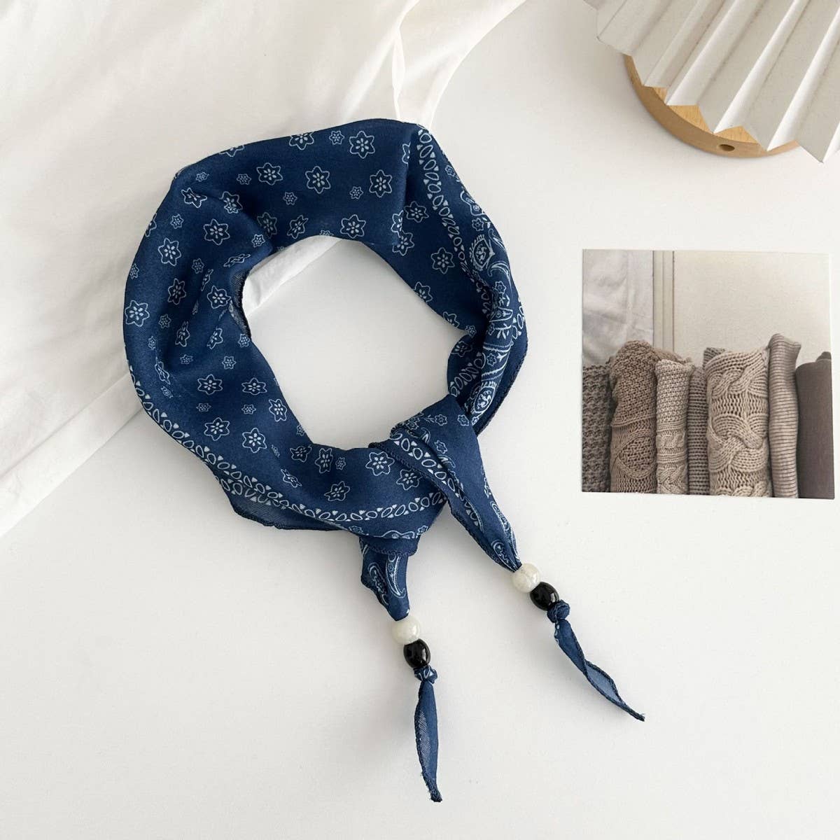 Boho Paisley Scarf Headband Neck Wrap_Cwasc02973