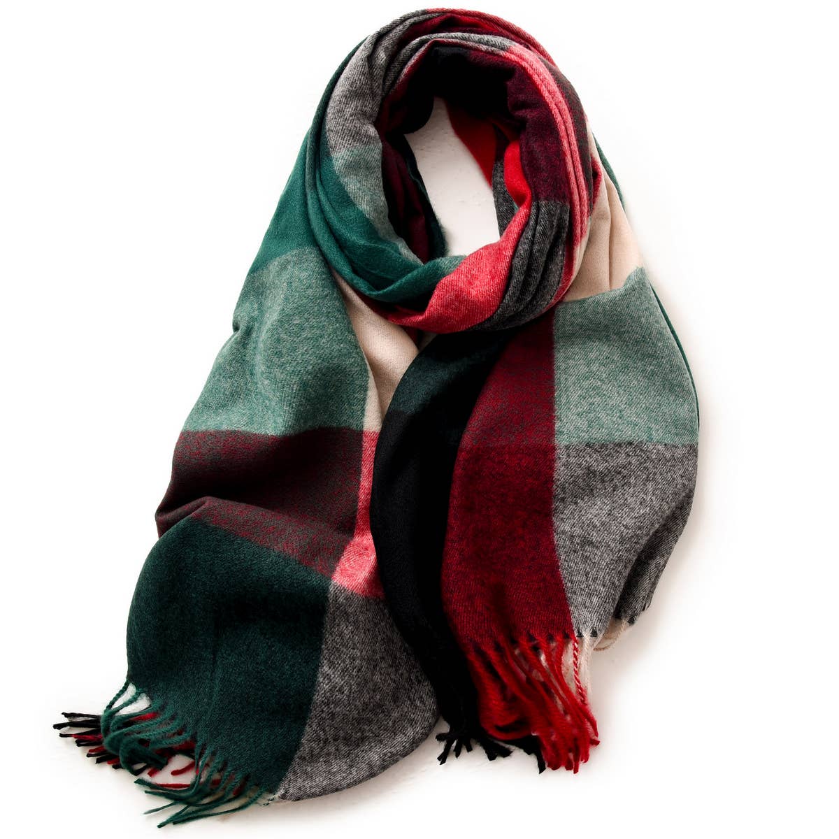 ELEGANT PLAID SHAWL WINTER SCARF FOR WOMEN_CWASC0170