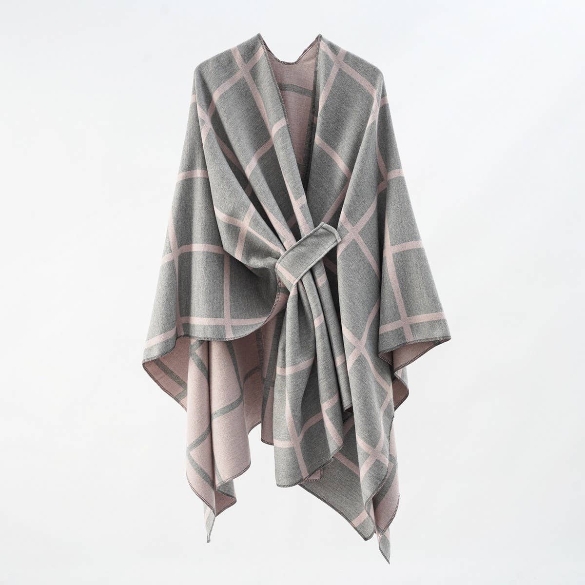 NEW FASHION SHAWL PLAID DUAL PURPOSE SIMPLE SHAWL_CWMM2086