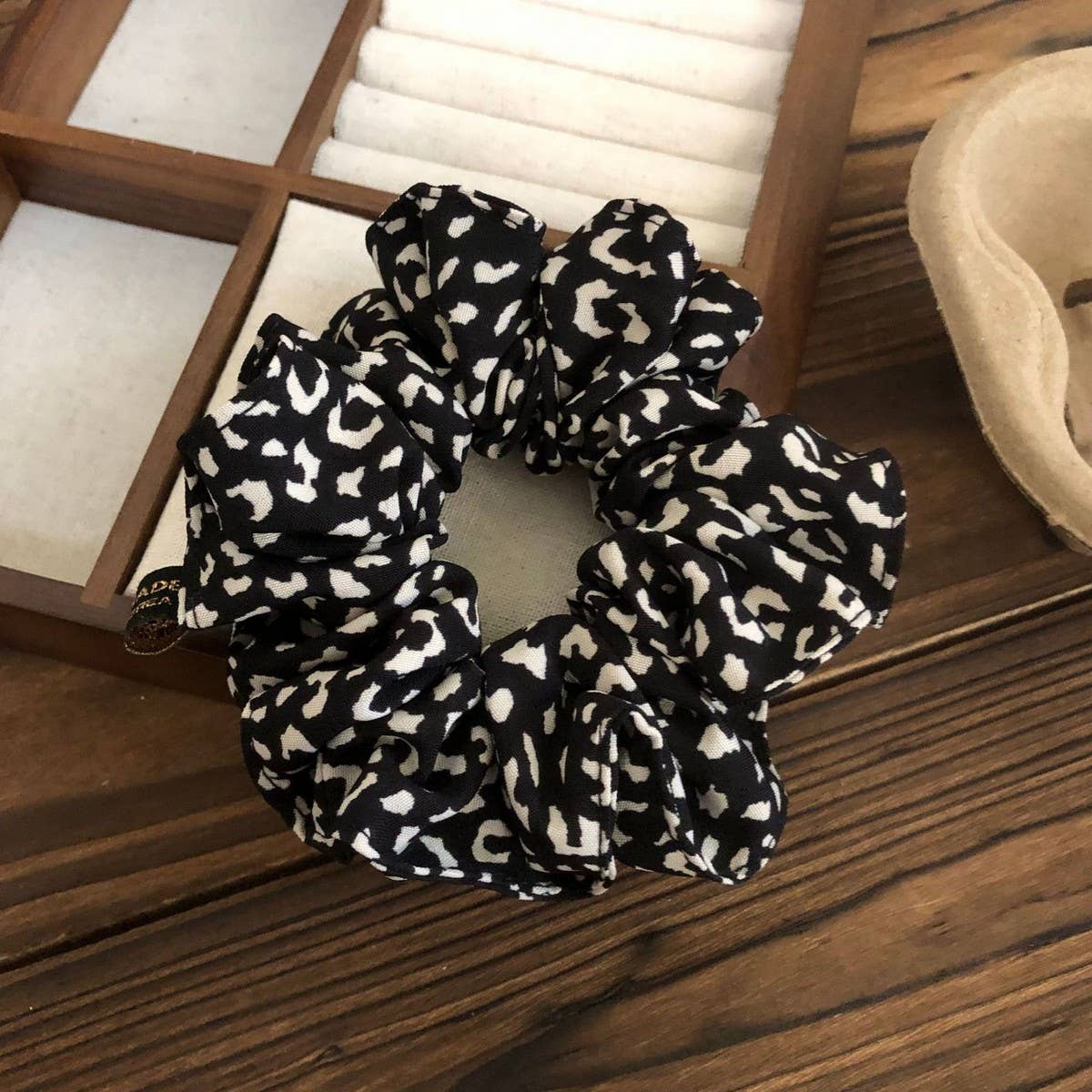 Double Layer Scrunchie Retro Low Ponytail Hairtie_Cwaha07861