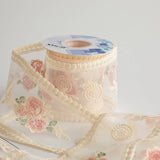 ROSE FLOWER EMBROIDERY LACE DIY RIBBON_CWMM5759