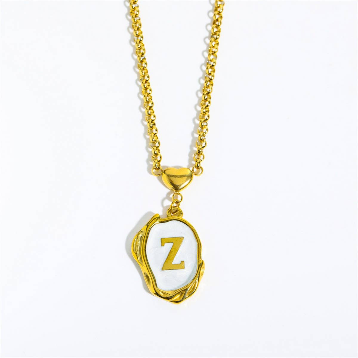 NEW 26 LETTERS OIL DROP THREE DIMENSIONAL NECKLACE_CWMM3756