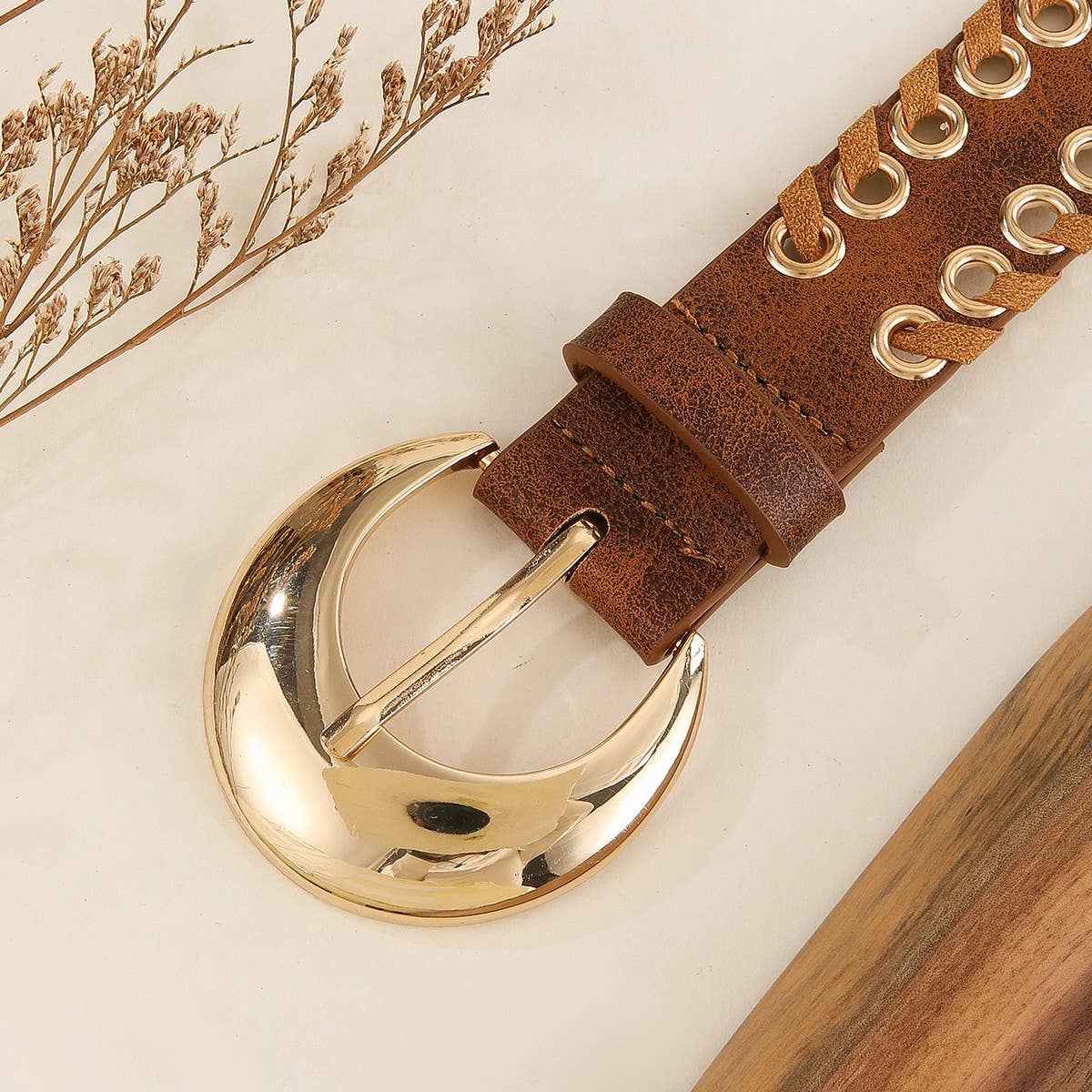 Vintage Handmade Drawstring Punk Street Style Belt_Cwmm3928