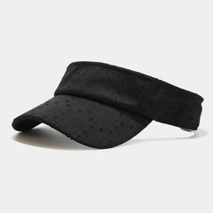 HOLLOW DOT DESIGN VISOR CAP BREATHABLE SUN HAT_CWAH3313