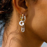 FASHIONABLE DESIGN PAPERCLIP ZIRCONIA EARRINGS_CWAJE5131
