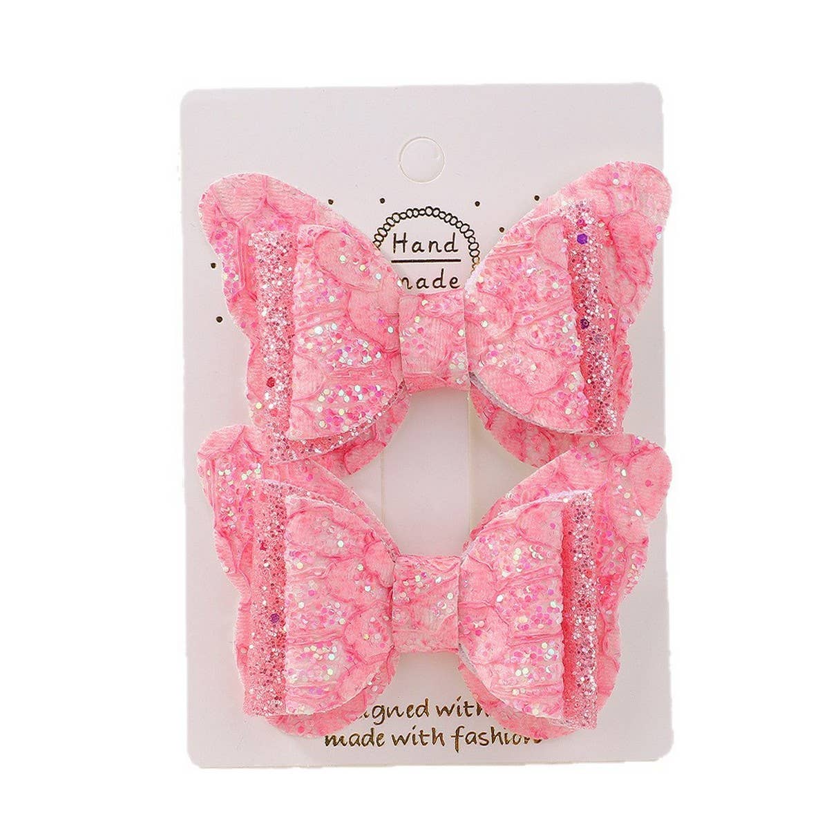 CUTE CARTOON GLITTER BOW HAIR CLIP SET_CWAHA6730