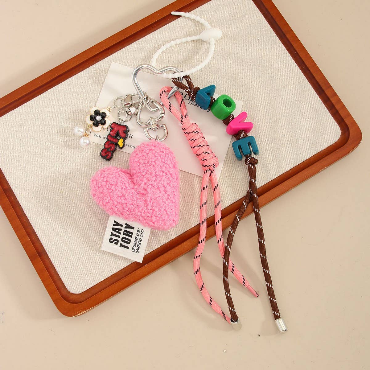 PLUSH HEART LOVE BAG CHARM FASHION CHIC_CWMM7560