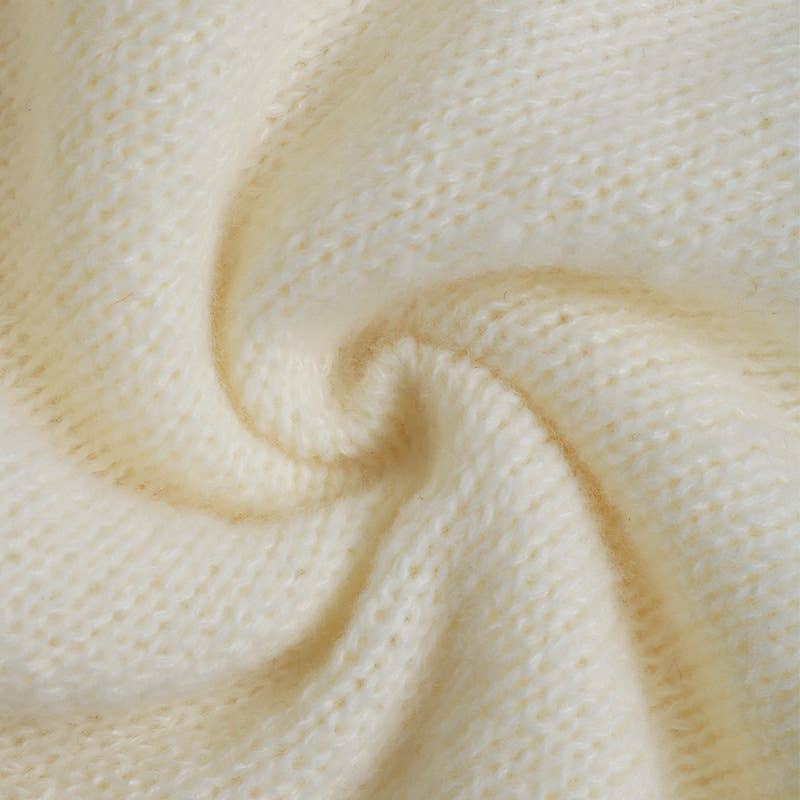 Solid-Color Simple Hollowed-Out Knitted Sweater