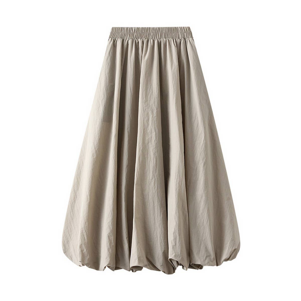 HIGH WAIST SLIM FIT BALLOON MIDI SKIRT_CWBMS0367