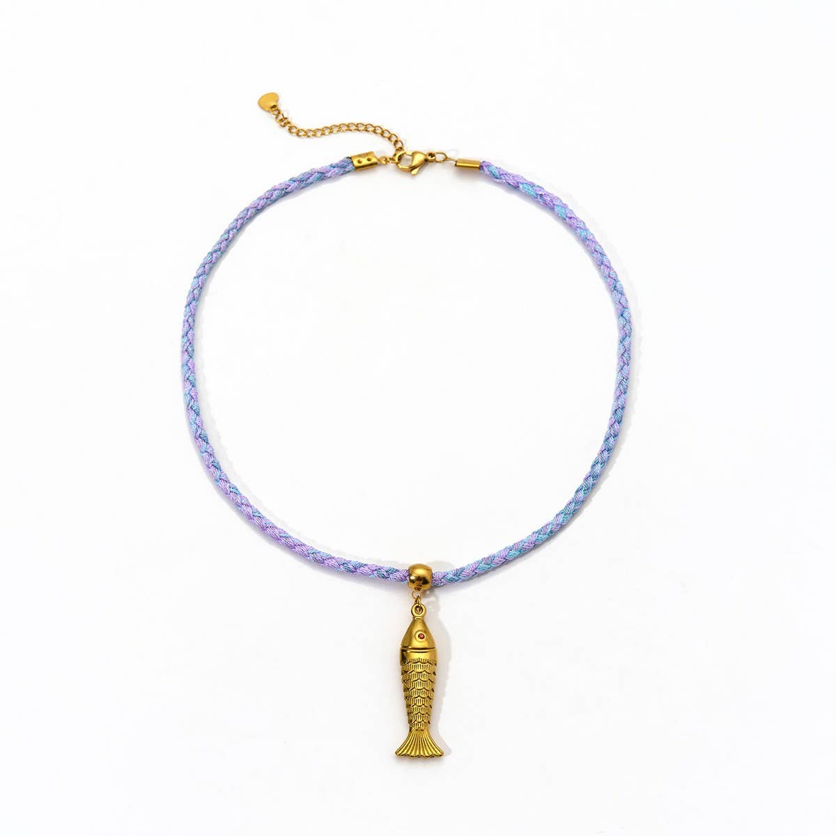 COLORFUL HANDMADE ROPE NECKLACE WITH PENDANT_CWMM8803