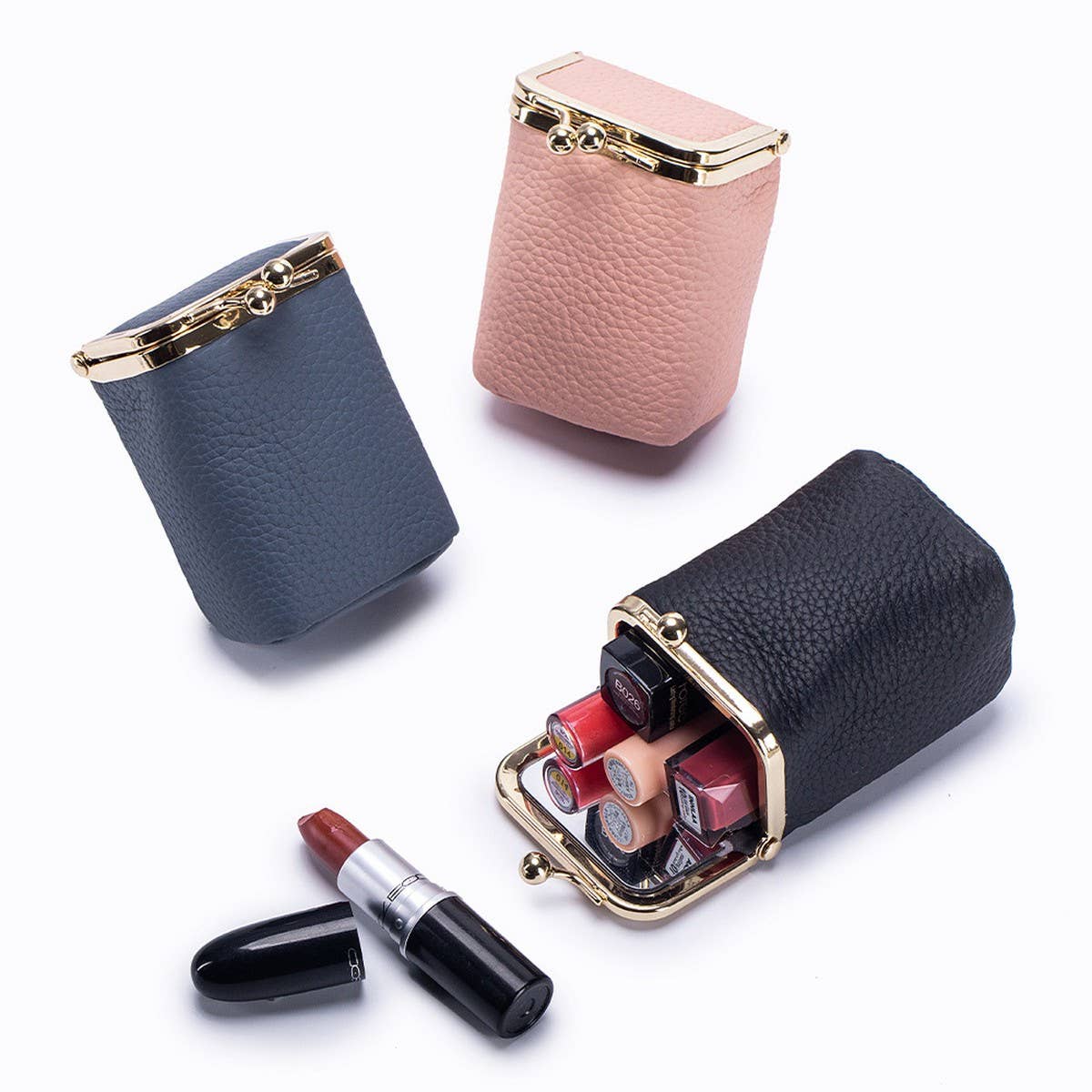 LEATHER POCKET WALLET WITH MIRROR_CUAB00370