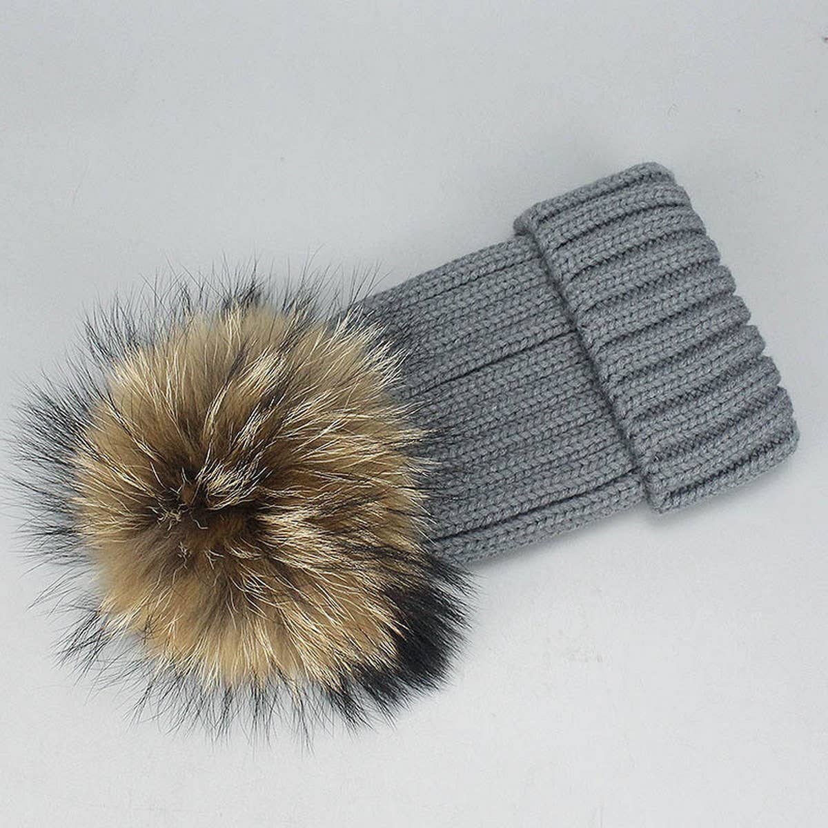 Unisex Knit Beanie Hat With Pom For Winter_Cwah05051