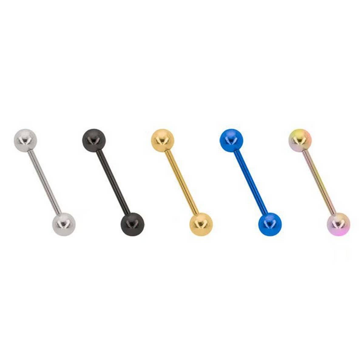 FRESH DESIGN STAINLESS STEEL TONGUE BAR PIERCING_CWMM9596