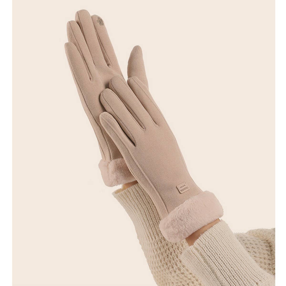 Womens Winter Plush Warm Cute Gloves_Cwag0064