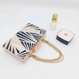 Retro Zebra Acrylic Chain Crossbody Clutch Bag_Cwab5868
