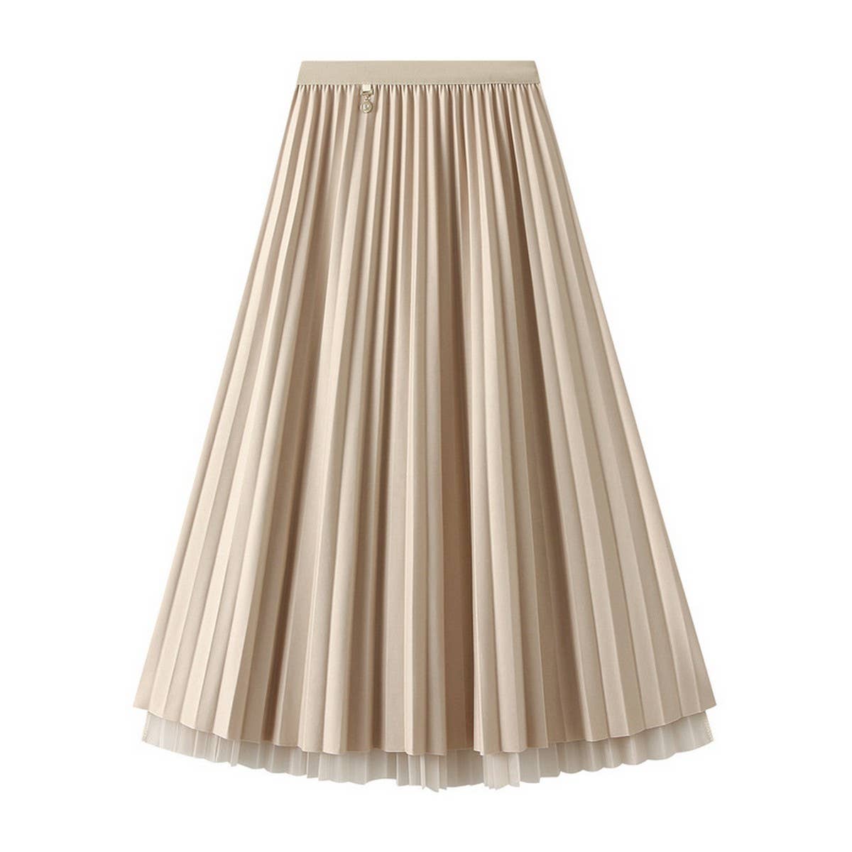 REVERSIBLE PLEATED TULLE A LINE MIDI SKIRT_CWBMS0374
