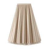 REVERSIBLE PLEATED TULLE A LINE MIDI SKIRT_CWBMS0374