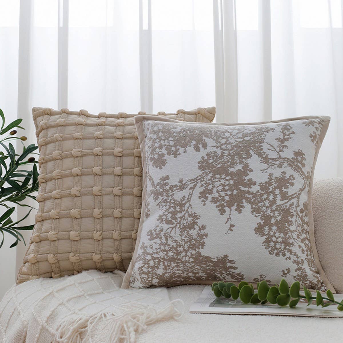 CREAM SOFA CUSHION COVER FOR LIVING ROOM BEDROOM_CWMM7721